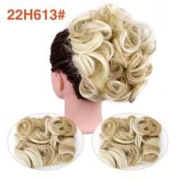 Leeons Syntheic Chignon Hairpiece Curly Bun Extensions Scrunchie Updo Hair Pieces Combs In Messy Bun Hair Piece For Women
