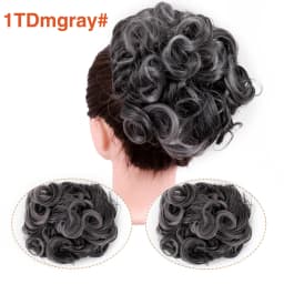 Leeons Syntheic Chignon Hairpiece Curly Bun Extensions Scrunchie Updo Hair Pieces Combs In Messy Bun Hair Piece For Women