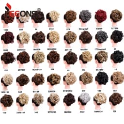 Leeons Syntheic Chignon Hairpiece Curly Bun Extensions Scrunchie Updo Hair Pieces Combs In Messy Bun Hair Piece For Women