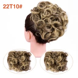 Leeons Syntheic Chignon Hairpiece Curly Bun Extensions Scrunchie Updo Hair Pieces Combs In Messy Bun Hair Piece For Women