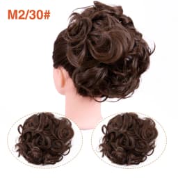 Leeons Syntheic Chignon Hairpiece Curly Bun Extensions Scrunchie Updo Hair Pieces Combs In Messy Bun Hair Piece For Women