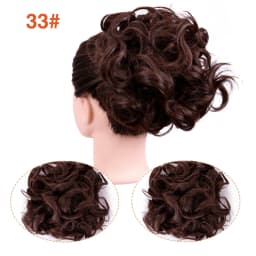 Leeons Syntheic Chignon Hairpiece Curly Bun Extensions Scrunchie Updo Hair Pieces Combs In Messy Bun Hair Piece For Women