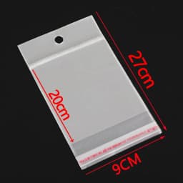 50/100pcs Transparent Self Sealing Adhesive Pouch OPP Bag Plastic Storage Bags with Hang Hole for Jewelry Retail Display Package