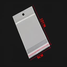 50/100pcs Transparent Self Sealing Adhesive Pouch OPP Bag Plastic Storage Bags with Hang Hole for Jewelry Retail Display Package
