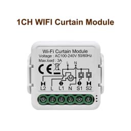 GIRIER Tuya Smart Wifi Curtain Module Blind Switch for Roller Shutter Electric Motor 1/2 Gang Compatible with Alexa Google Home