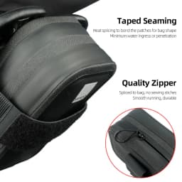 Bicycle Saddle Bag Rain Proof Rear Seat Tube Pannier Reflective Cycling Storage Tail Pouch Rear Dry Pack 0.5L Capacity