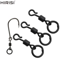 20pcs Carp Fishing Swivel Snaps Round Quick Change Ring Swivels Fishing Accessories AE009