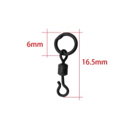 20pcs Carp Fishing Swivel Snaps Round Quick Change Ring Swivels Fishing Accessories AE009