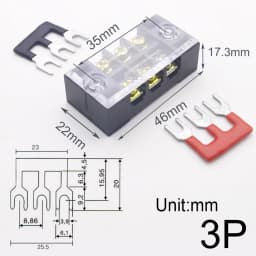 Electrical Screw Terminal Block Dual Row Strip Fixed Wiring Board Wire Connectors 600V 15A Box Connecter Cable Contacts 3/4/5/8p