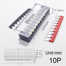 Electrical Screw Terminal Block Dual Row Strip Fixed Wiring Board Wire Connectors 600V 15A Box Connecter Cable Contacts 3/4/5/8p