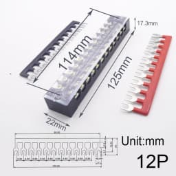 Electrical Screw Terminal Block Dual Row Strip Fixed Wiring Board Wire Connectors 600V 15A Box Connecter Cable Contacts 3/4/5/8p