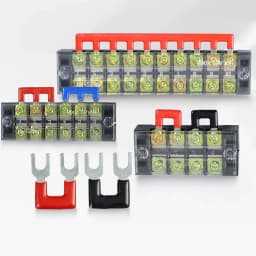 Electrical Screw Terminal Block Dual Row Strip Fixed Wiring Board Wire Connectors 600V 15A Box Connecter Cable Contacts 3/4/5/8p