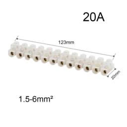 Electrical Screw Terminal Block Dual Row Strip Fixed Wiring Board Wire Connectors 600V 15A Box Connecter Cable Contacts 3/4/5/8p