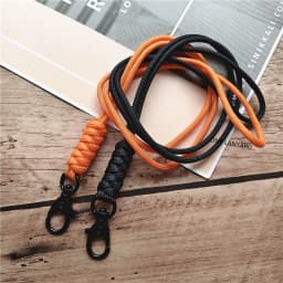 Outdoor Rock Climbing Metal Clip Parachute Cord Hanging Neck Rope Lanyard for Phone Camera USB Holder ID Card Badge Holder