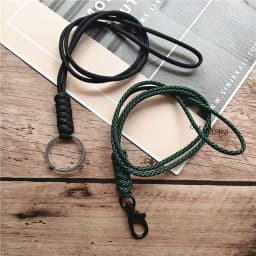 Outdoor Rock Climbing Metal Clip Parachute Cord Hanging Neck Rope Lanyard for Phone Camera USB Holder ID Card Badge Holder