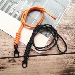 Outdoor Rock Climbing Metal Clip Parachute Cord Hanging Neck Rope Lanyard for Phone Camera USB Holder ID Card Badge Holder