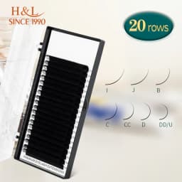 H&L SINCE 1990 20Rows Individual Eyelash Extension Lashes Maquiagem Cilios for Soft Natural Faux Mink Eyelashes for Extensions