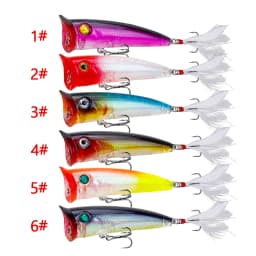 1Pcs Topwater Popper Fishing Lure 8cm 10.5g Floating Swim Wobblers Artificial Plastic Hard Bait Bass Pike Crankbaits Isca Tackle