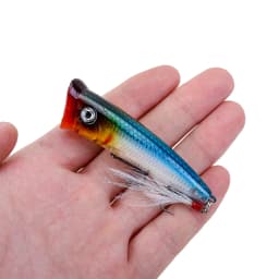 1Pcs Topwater Popper Fishing Lure 8cm 10.5g Floating Swim Wobblers Artificial Plastic Hard Bait Bass Pike Crankbaits Isca Tackle