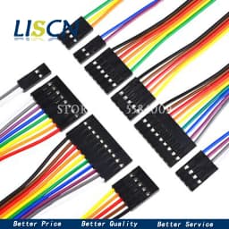 10PCS 2.54 2.54MM Wire Dupont Line female to female 1P2 3 4 5 6 7 8 9 10 12 Pin Dupont cable connector JUMPER CABLE WIRE FOR PCB