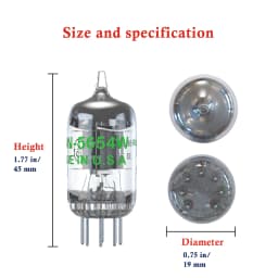 Fosi Audio 2Pcs 5654W Vacuum Tubes 7-Pin Upgrade for 6AK5 6J1 6J1P EF95 Pairing Tubes For Audio Amplifier