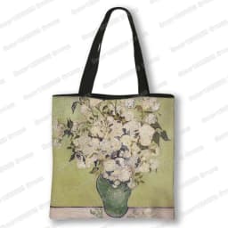 Oil Painting Blossoming Almond Tree / Starry Night Tote Bag Van Gogh Sunflower Women Handbag Canvas Shoulder Shopping Bags