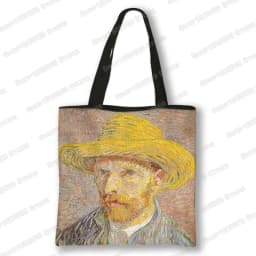 Oil Painting Blossoming Almond Tree / Starry Night Tote Bag Van Gogh Sunflower Women Handbag Canvas Shoulder Shopping Bags