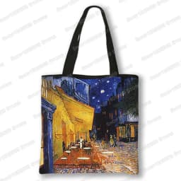 Oil Painting Blossoming Almond Tree / Starry Night Tote Bag Van Gogh Sunflower Women Handbag Canvas Shoulder Shopping Bags