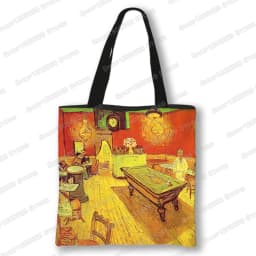 Oil Painting Blossoming Almond Tree / Starry Night Tote Bag Van Gogh Sunflower Women Handbag Canvas Shoulder Shopping Bags
