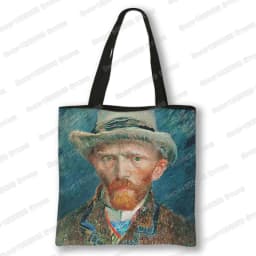 Oil Painting Blossoming Almond Tree / Starry Night Tote Bag Van Gogh Sunflower Women Handbag Canvas Shoulder Shopping Bags