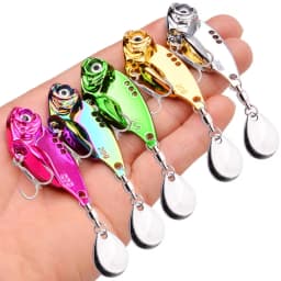 Rotating Sequin Metal VIB 7g 10g 15g 20g Fishing Lure Rotating Tail Vibration Spoon Spinner Bait Crankbait Bass Fishing Tackle