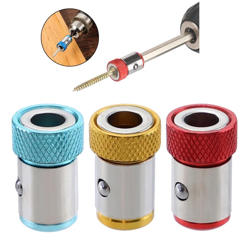 Universal Magnetic Ring for 6.35mm 1/4" Drill Bit Magnet Powerful Ring Strong Magnetizer Electric Screwdriver Bits
