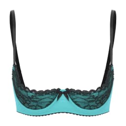 Sexy Lace Bra Women's Lingerie Underwire Half Cup Push Up Brassiere Hot Bra Underwear Bare Exposed Breast Underwire Brassiere