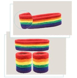 Fashion Sports Headband and Wristband Towel Set Sweatband Cotton Wrist Band Bracers for Women Men Cycling Gym Basketball Tennis
