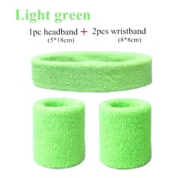 Fashion Sports Headband and Wristband Towel Set Sweatband Cotton Wrist Band Bracers for Women Men Cycling Gym Basketball Tennis