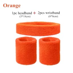 Fashion Sports Headband and Wristband Towel Set Sweatband Cotton Wrist Band Bracers for Women Men Cycling Gym Basketball Tennis
