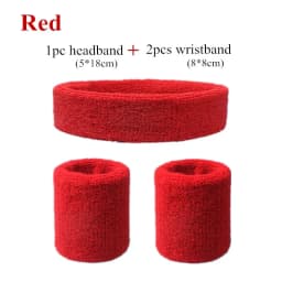 Fashion Sports Headband and Wristband Towel Set Sweatband Cotton Wrist Band Bracers for Women Men Cycling Gym Basketball Tennis