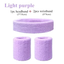 Fashion Sports Headband and Wristband Towel Set Sweatband Cotton Wrist Band Bracers for Women Men Cycling Gym Basketball Tennis