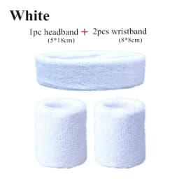 Fashion Sports Headband and Wristband Towel Set Sweatband Cotton Wrist Band Bracers for Women Men Cycling Gym Basketball Tennis