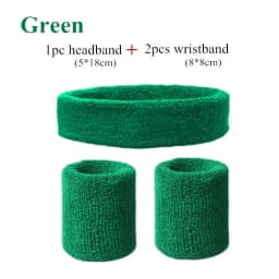Fashion Sports Headband and Wristband Towel Set Sweatband Cotton Wrist Band Bracers for Women Men Cycling Gym Basketball Tennis