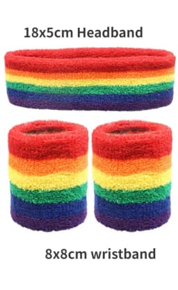 Fashion Sports Headband and Wristband Towel Set Sweatband Cotton Wrist Band Bracers for Women Men Cycling Gym Basketball Tennis