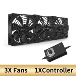 12cm High Speed Large Air Volume 3000 RPM Btc Mining Machine Workstation Cabinet 12v Fan Server Case Cooling System Fan Kit