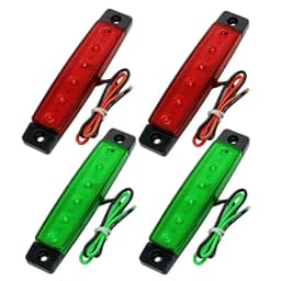 4Pcs Red Green Boat Navigation LED Boat Navigation Lights Waterproof For Marine Yacht Kayak Sailboat Pontoon Boat Signal Lamp