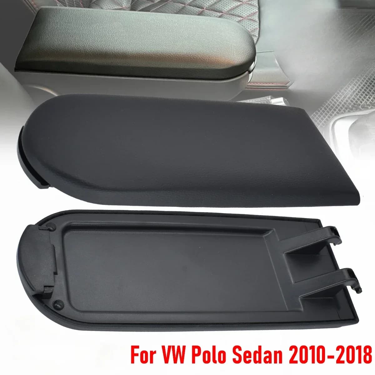 Car Armrest Latch Lid Center Console Cover Cap For Volkswagen VW Polo Sedan 2010 2011 2012 2013 2014 2015 2016 2017 2018