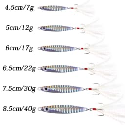 New 7g 12g 17g 22g 30g 40g Metal Cast Jig Spoon Shore Casting Jigging Fish Sea Bass Fishing Lure Artificial Bait Winter Tackle