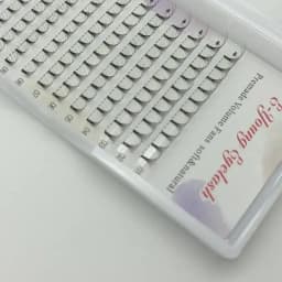 E-young 2d Premade Lashes Volume Fans Short Stem C/D Curl 0.1mm Natural False Eyelashes Extensions Premade Fans Wholesale Makeup