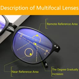 New Anti-blue Light Progressive Multifocal Reading Glasses Women&Men Classic Oversize Frame Presbyopic Glasses With +1.0to+4.0