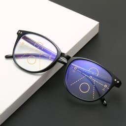 New Anti-blue Light Progressive Multifocal Reading Glasses Women&Men Classic Oversize Frame Presbyopic Glasses With +1.0to+4.0