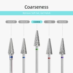 HYTOOS Cone Shape Nail Drill Bit Carbide 3/32" Milling Cutter For Manicure Rotary Burr Electric Drill Accessories Tool
