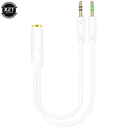 3.5mm Jack Microphone Headset Audio Splitter Cable Female to 2 Male Headphone Mic Aux Extension Cables For phone Computer Cabo